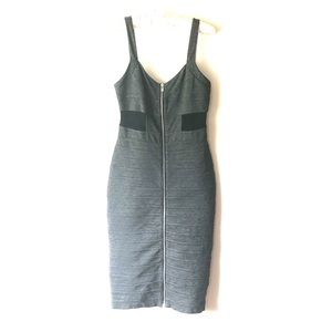 Express Gray and black dress zip-up front, Size 2